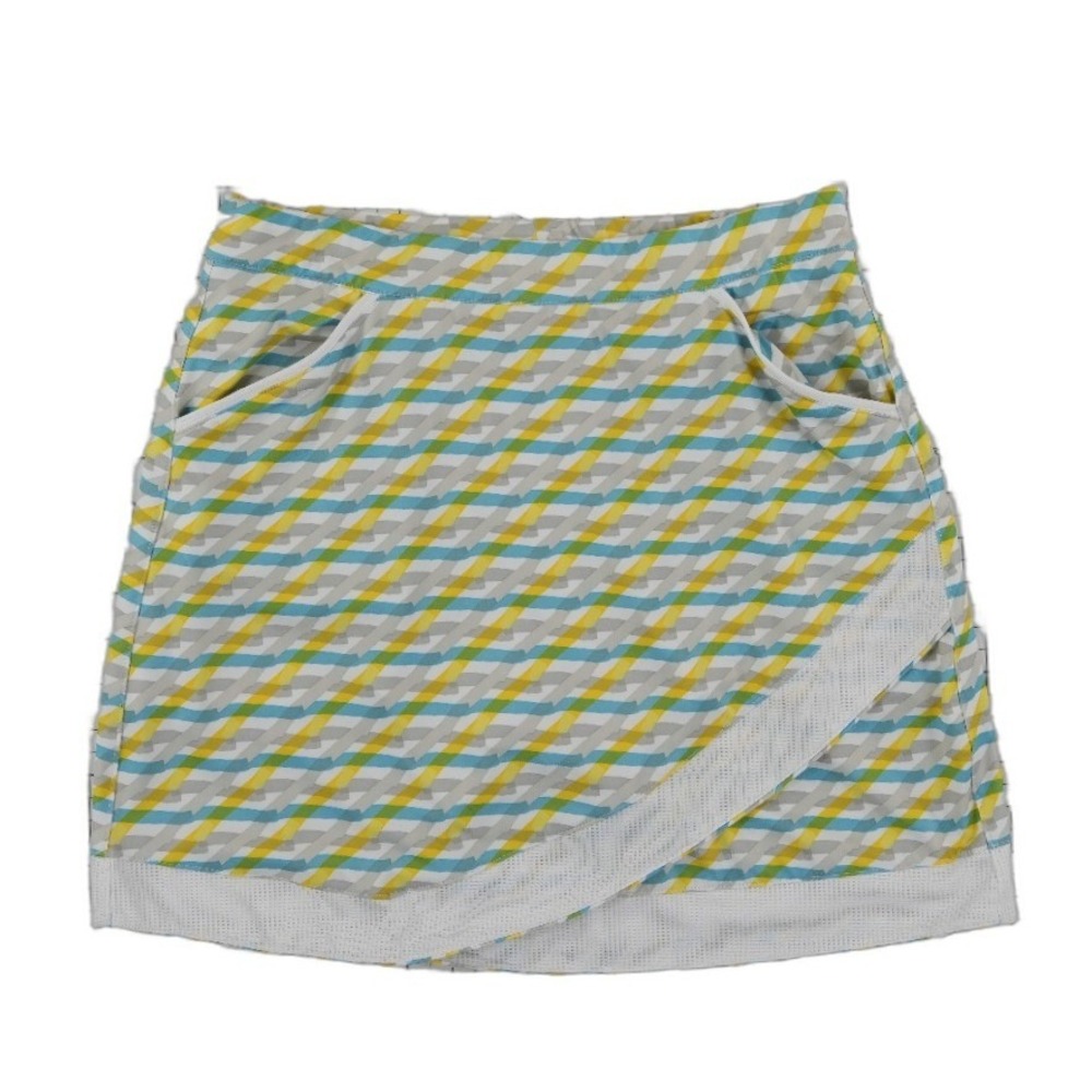 Peter Millar Skort Women's Size Small Multi Geometric Wicking Performance Golf